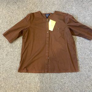 NWT Denim & Co 3/4 sleeve brown jacket - Size XL